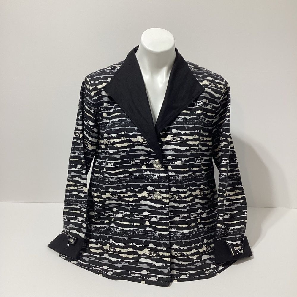 Beppa Cotton Blazer Abstract Design